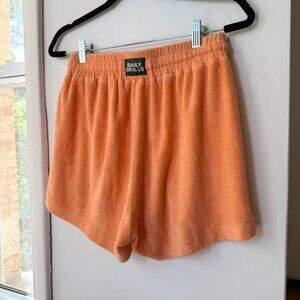 Daily Drills Towel Terry Short Sweat Drawstring Shorts Spritz Orange XS / S